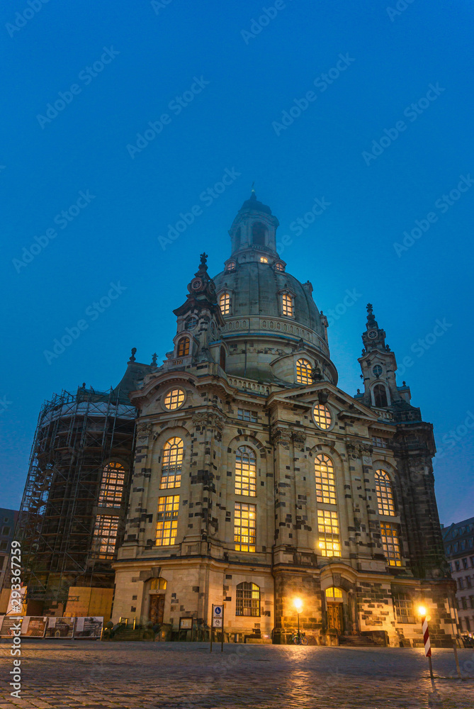 DRESDEN, GERMANY - July 23, 2017: street view of downtown Dresden, Germany DRESDEN, GERMANY - July 23, 2017: street view of downtown Dresden, Germany