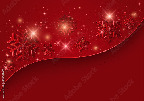 Red Christmas Background wi...