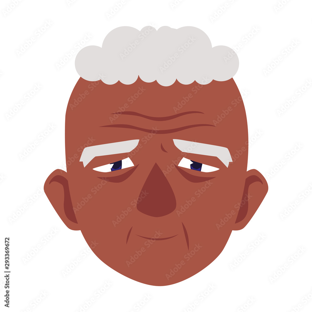 Grandfather head cartoon vector design Grandfather head cartoon vector design