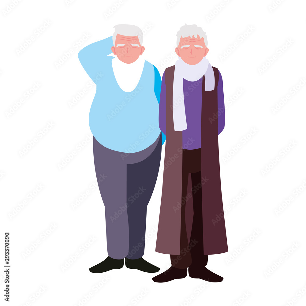 Grandfathers cartoons vector design icon Grandfathers cartoons vector design icon