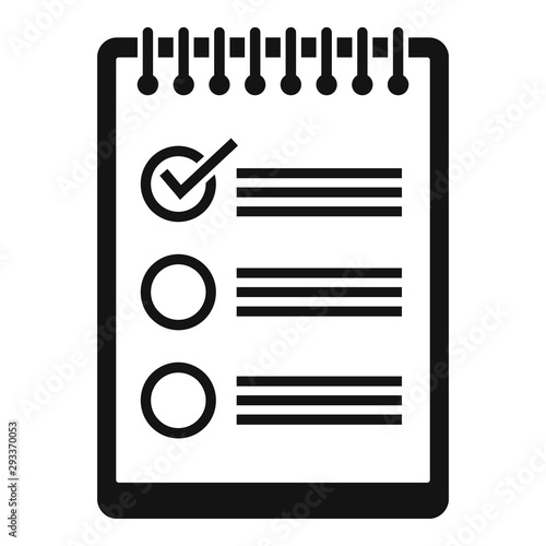 Checklist icon. Simple illustration of checklist vector icon for web design isolated on white background