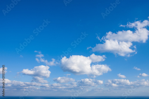 Blue sky and clouds.