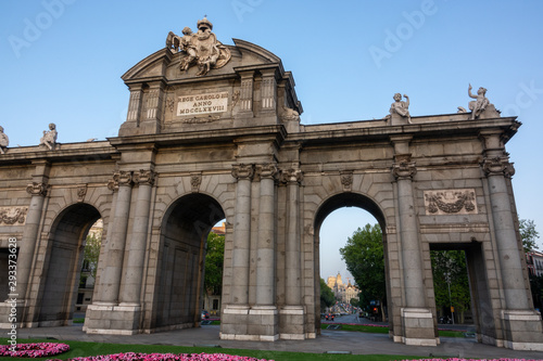 The Alcala Door built in 1778 (Puerta de Alcala) is a gate in the center of Madrid, Spain. It is the landmark of the city.