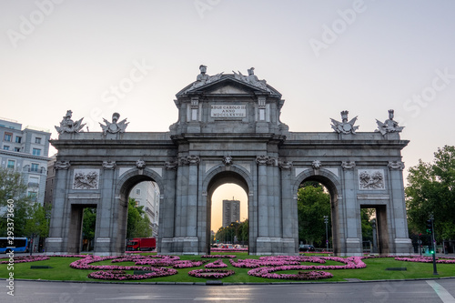 The Alcala Door built in 1778 (Puerta de Alcala) is a gate in the center of Madrid, Spain. It is the landmark of the city.