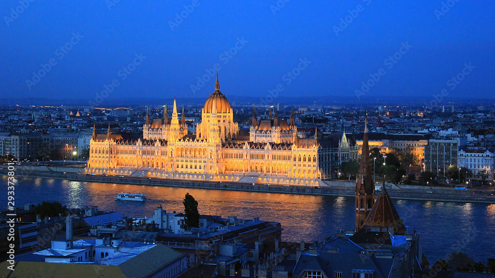 Hungarian Parliament Building in Budapest 