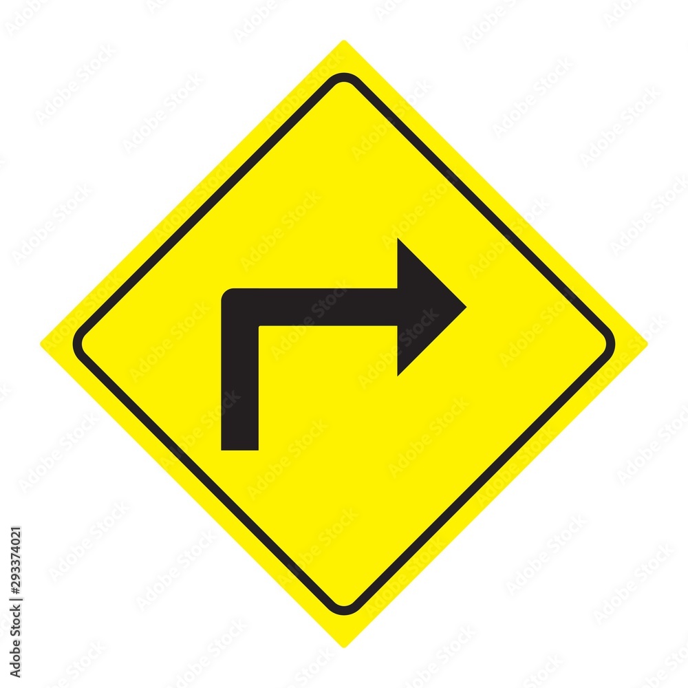 traffic sign arrow icon vector. traffic sign arrow icon vector.