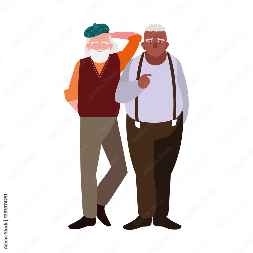 Grandfathers cartoons vector design icon Grandfathers cartoons vector design icon