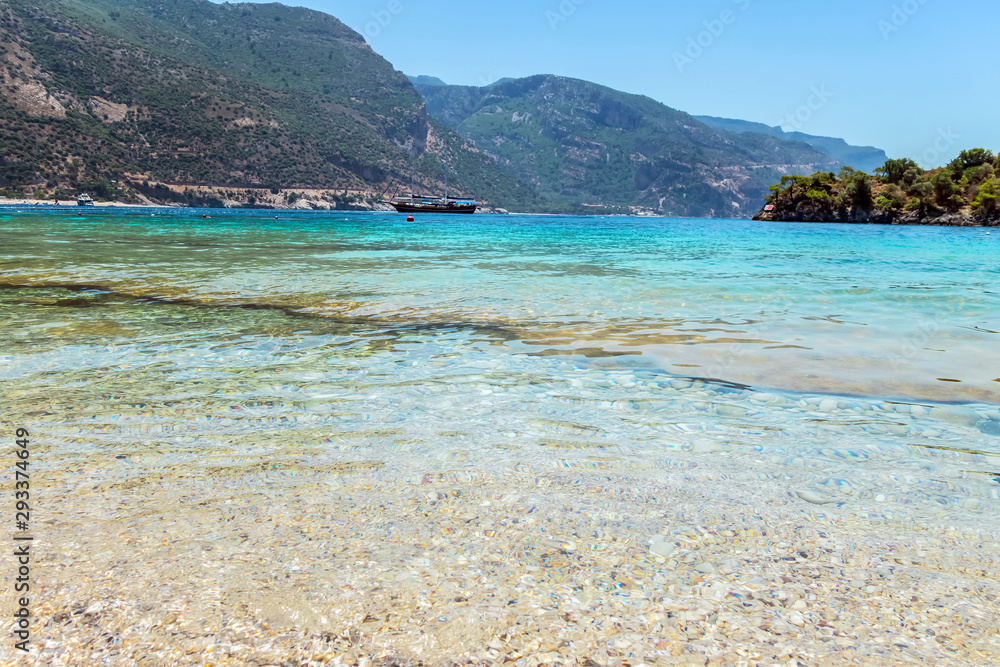 Fototapeta premium Beautiful Bay mountain valleys above wide open sea