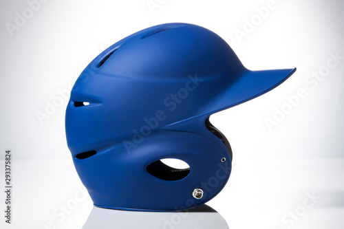 Canvas Print Baseball helmet on white background.
