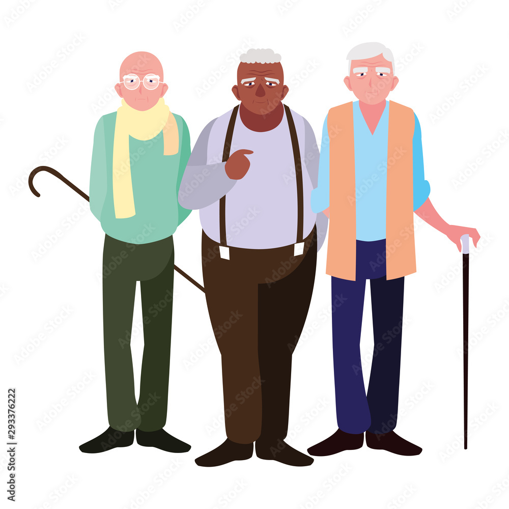 Grandfathers cartoons vector design icon Grandfathers cartoons vector design icon