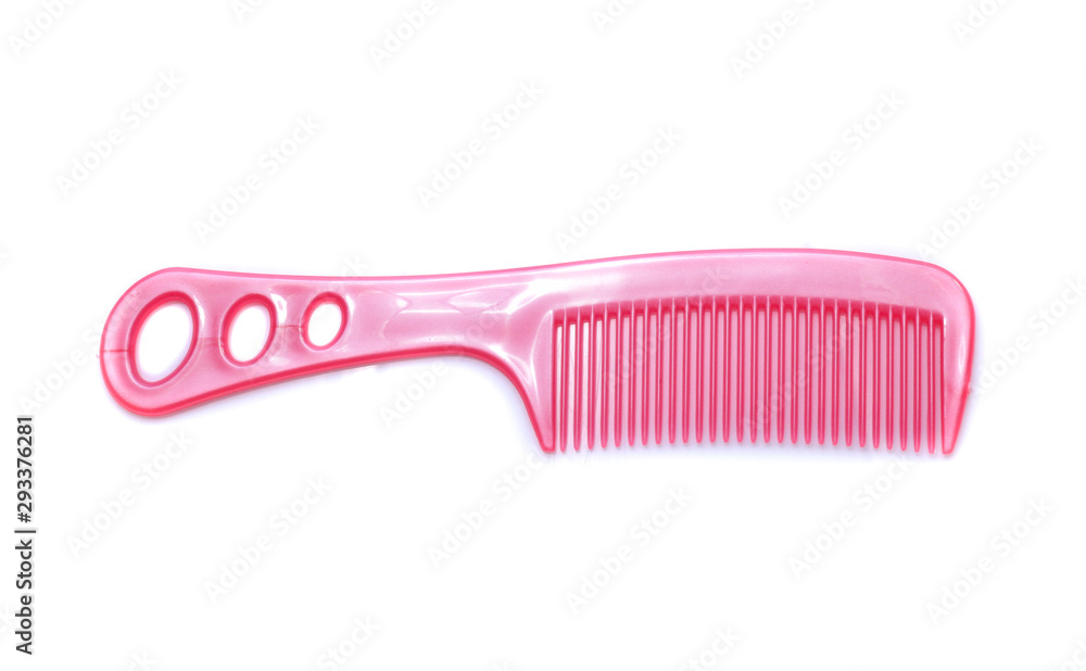 Pink comb isolated on white background Pink comb isolated on white background