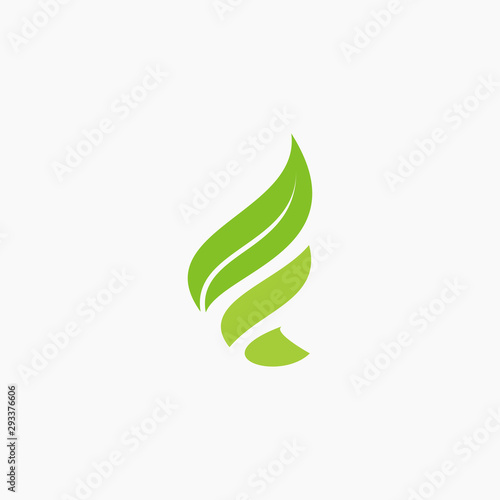 F logo with leaf element