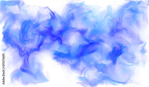 Abstract Shades of Blue Watercolor Ink Smoke Background