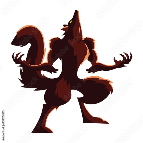 Halloween werewolf vector design icon