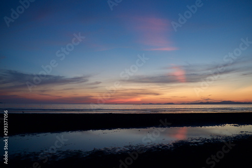 Into the beautiful sea at sunset