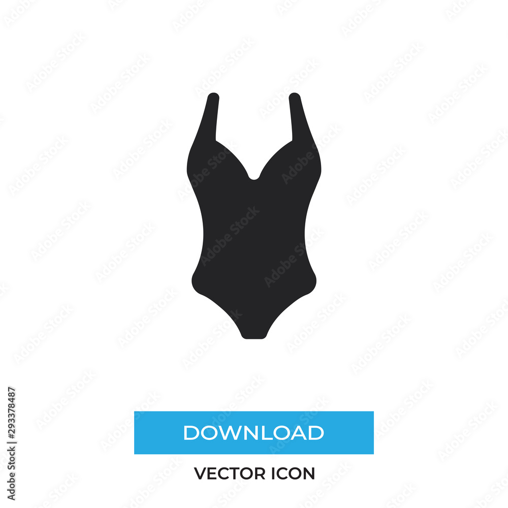 Women swimsuit vector icon, simple sign for web site and mobile app. Women swimsuit vector icon, simple sign for web site and mobile app.