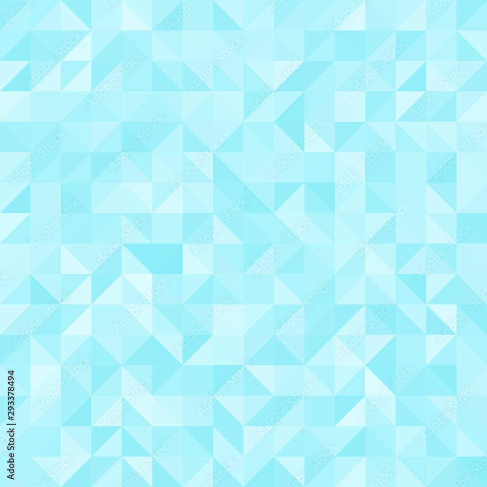 Blue seamless triangle  pattern. Abstract vector background. Festive banner. Beautiful colorful  ice background.