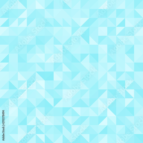 Blue seamless triangle pattern. Abstract vector background. Festive banner. Beautiful colorful ice background.
