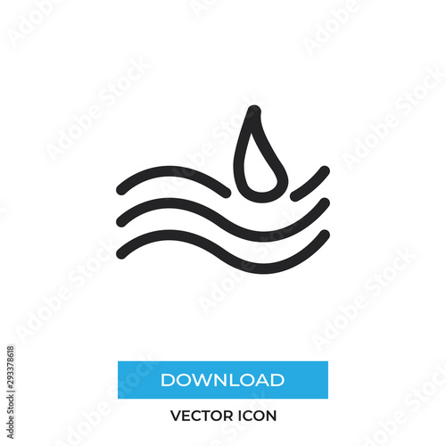 Fototapeta Naklejka Na Ścianę i Meble -  Sea vector icon, simple sign for web site and mobile app.