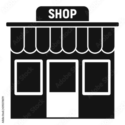 Street shop icon. Simple illustration of street shop vector icon for web design isolated on white background