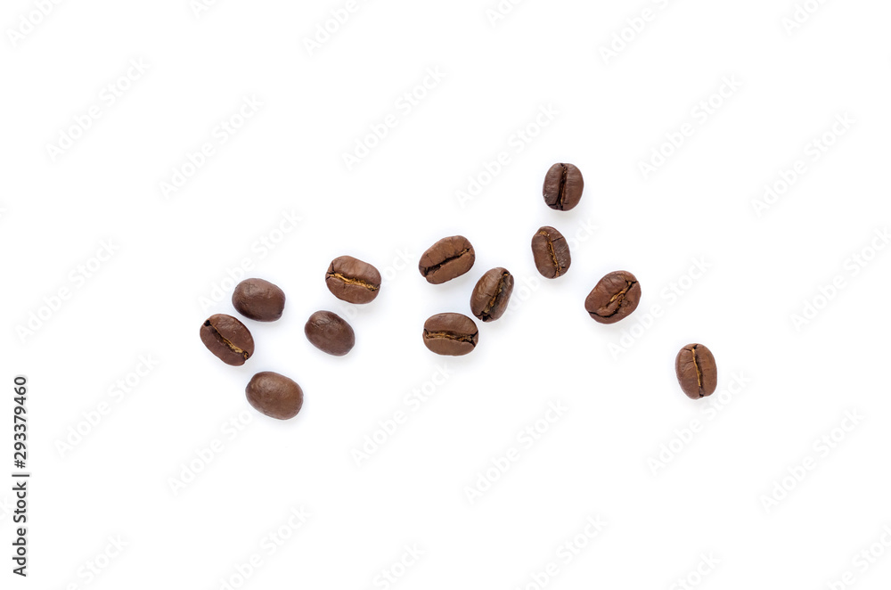 Coffee beans. Isolated on a white background. Coffee beans. Isolated on a white background.