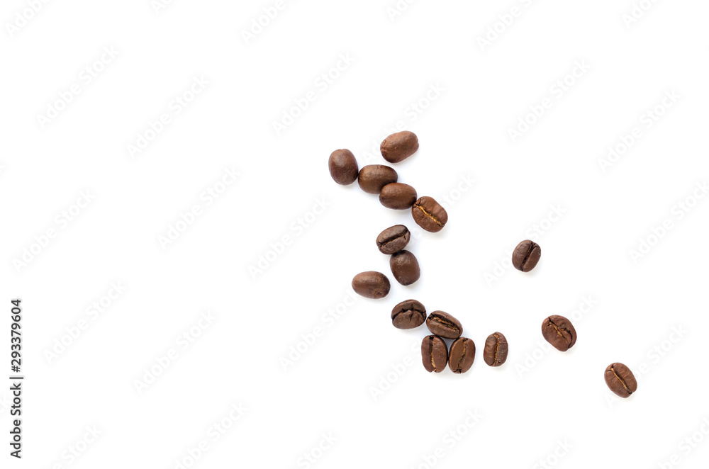 Coffee beans. Isolated on a white background. Coffee beans. Isolated on a white background.
