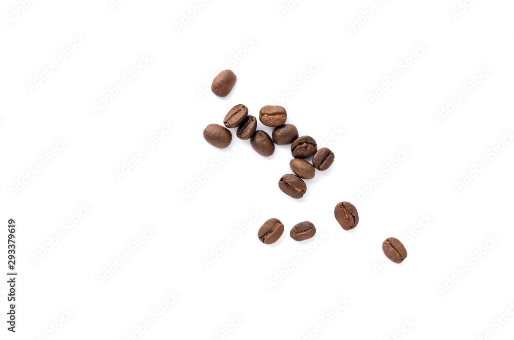 Coffee beans. Isolated on a white background. Coffee beans. Isolated on a white background.