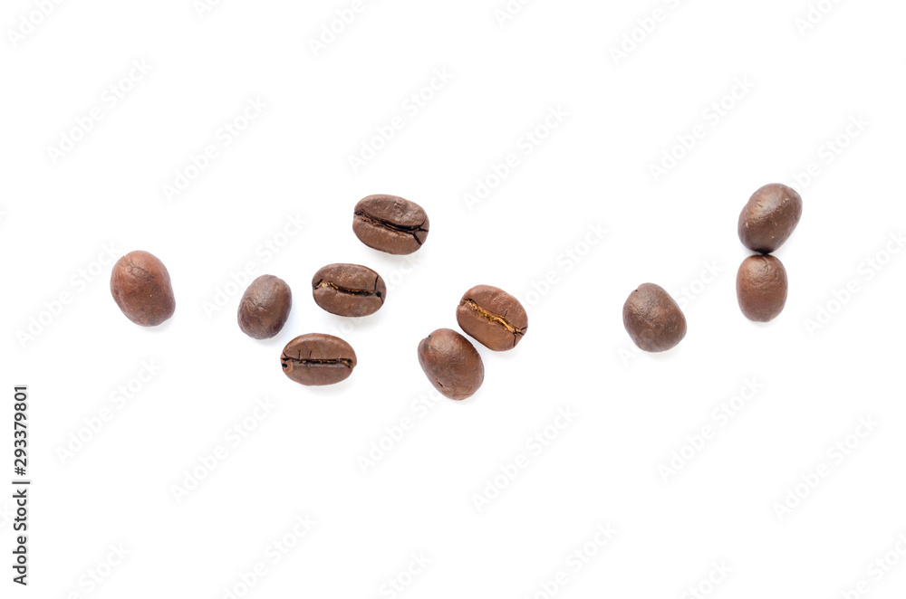 Naklejka premium Coffee beans. Isolated on a white background.