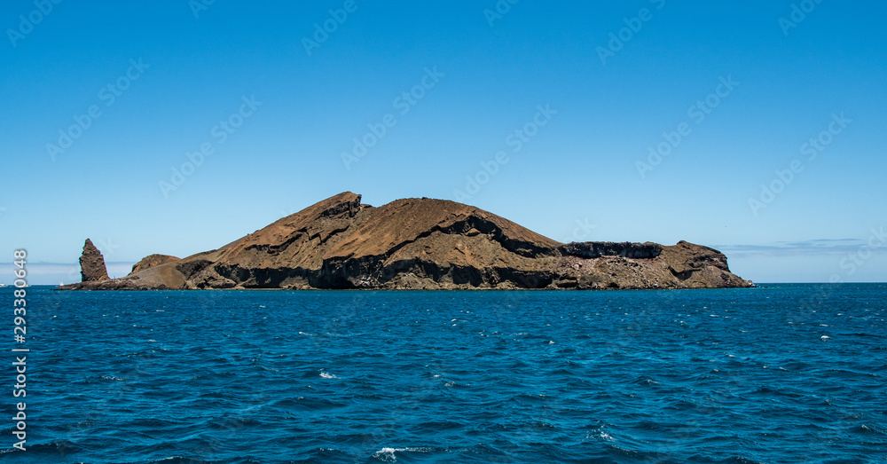 Bartolome Island seen from the sea, Galapagos.