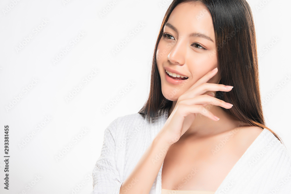 Beautiful Young Asian Woman with Clean Fresh Skin, Beautiful Young Asian Woman with Clean Fresh Skin,