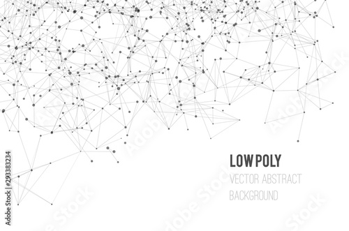 Abstract mesh background with circles, lines and shapes