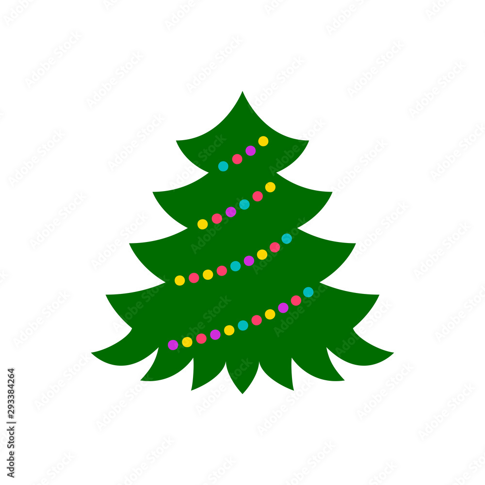Christmas Tree new year winter flat vector icon Christmas Tree new year winter flat vector icon