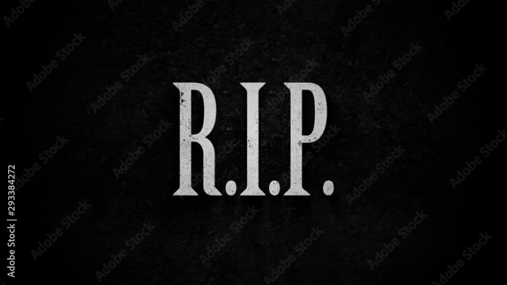 Rest In Peace Background Clip/ 4k animation of a RIP funeral background with elegant typography for burial Rest In Peace Background Clip/ 4k animation of a RIP funeral background with elegant typography for burial