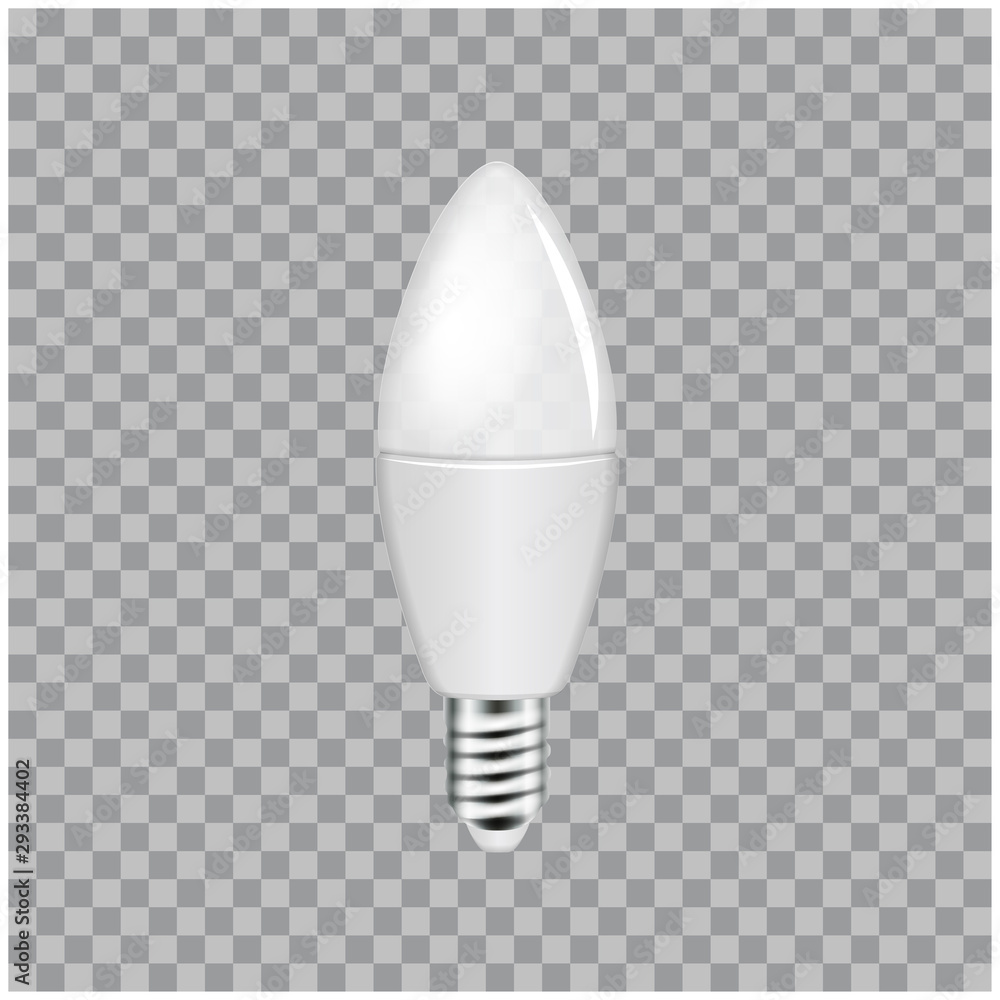 Led light bulb mock up. Realistic electric bulb Led light bulb mock up. Realistic electric bulb