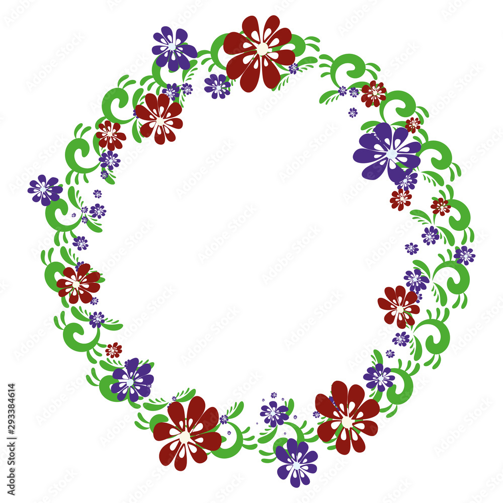 bright colors in a floral floral wreath for creativity