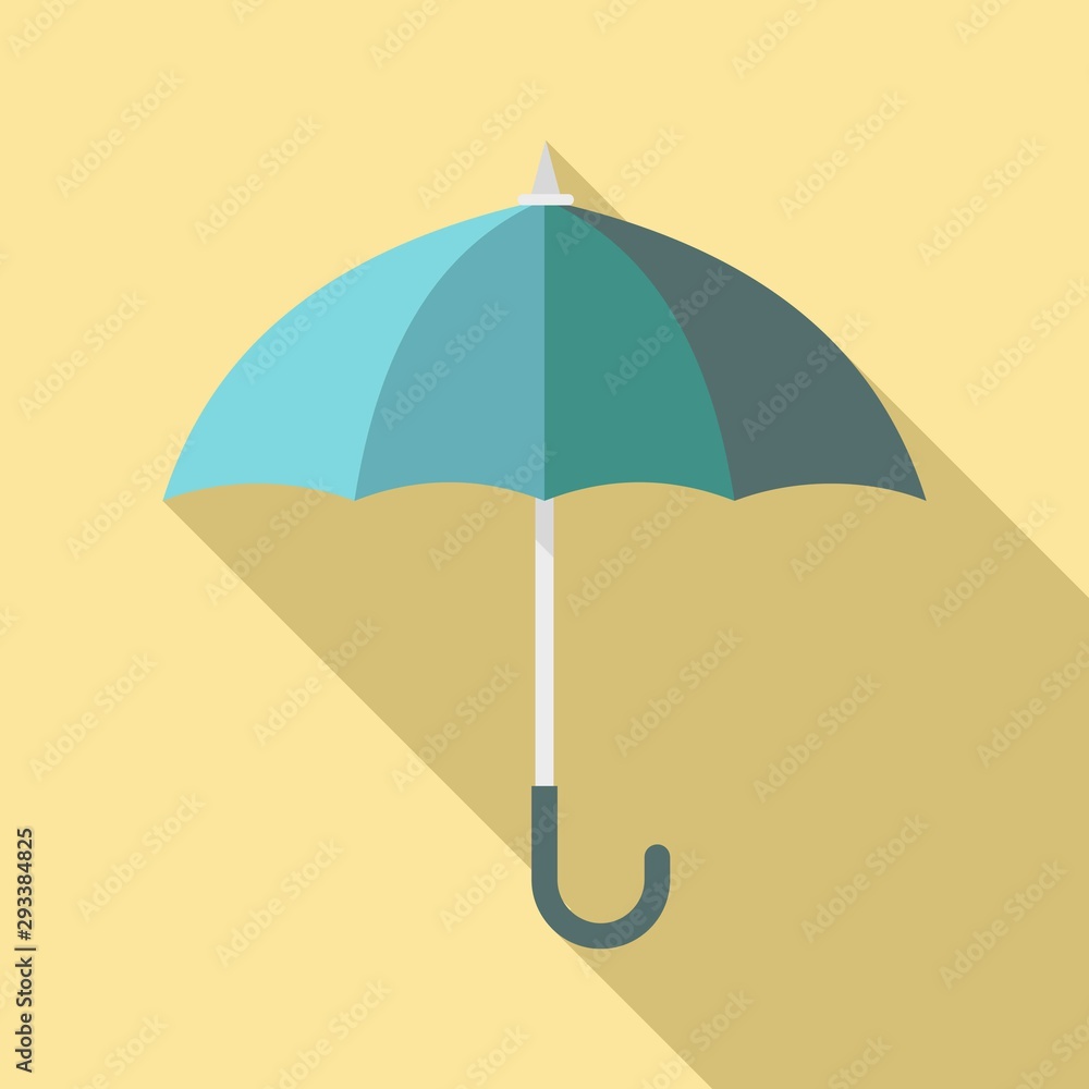 Rainy umbrella icon. Flat illustration of rainy umbrella vector icon for web design