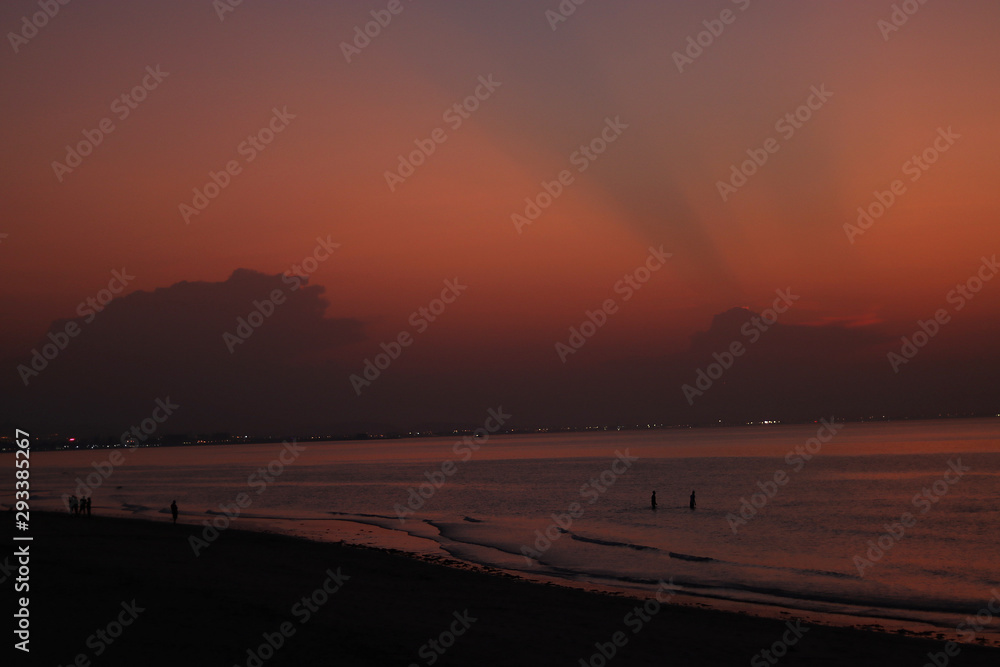 sunset on beach