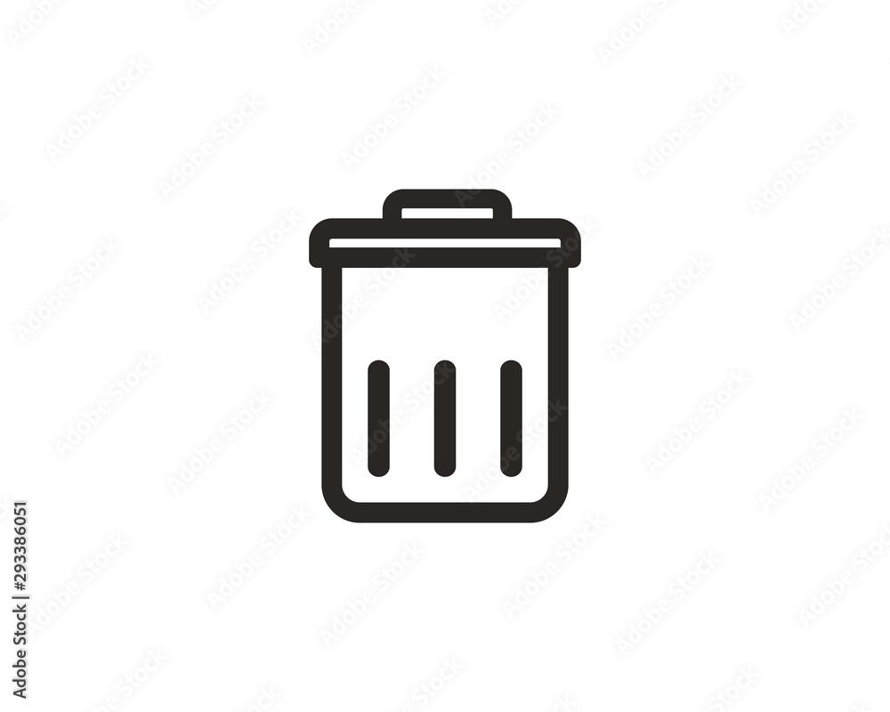 Delete icon symbol vector Delete icon symbol vector