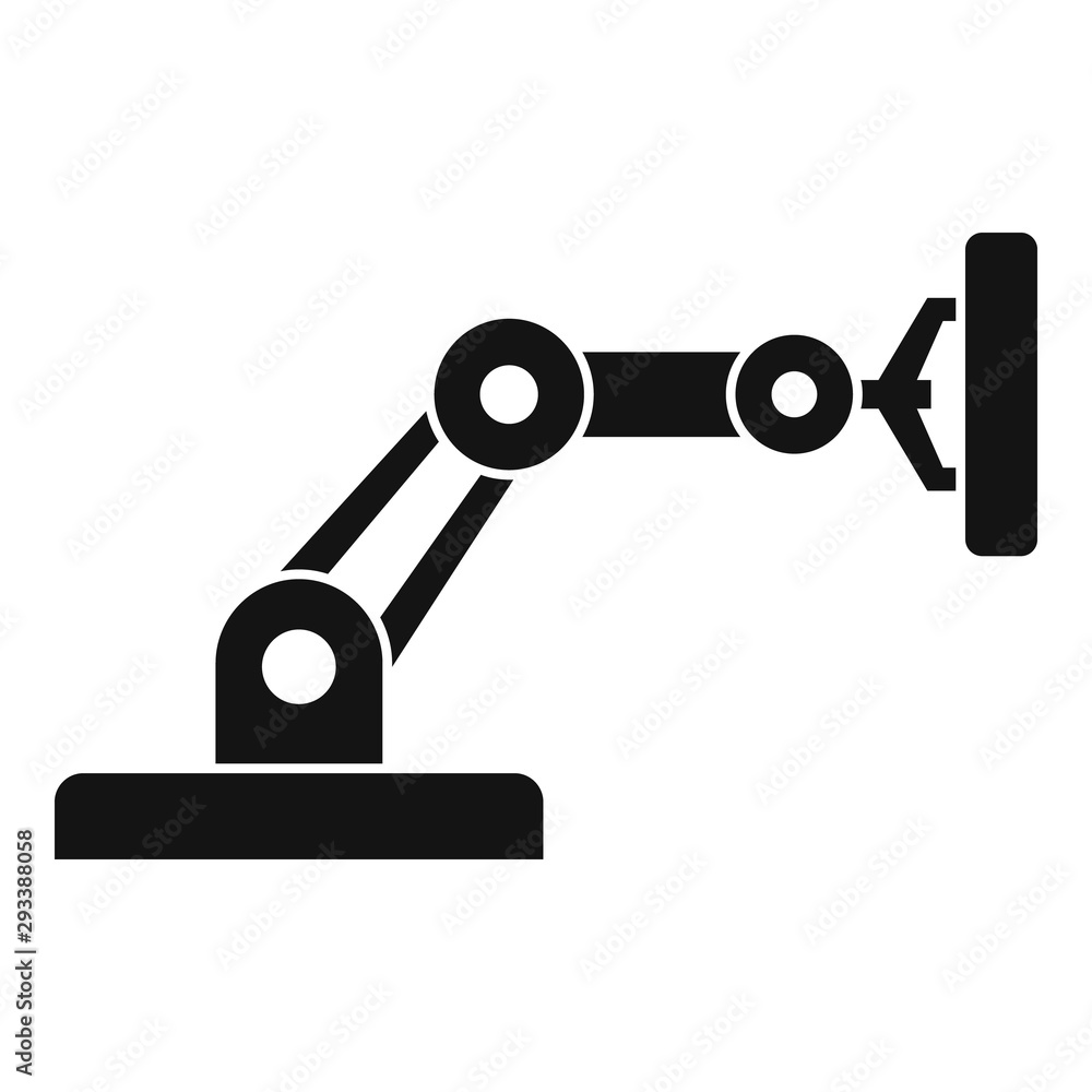Car industry robot hand icon. Simple illustration of car industry robot hand vector icon for web design isolated on white background Car industry robot hand icon. Simple illustration of car industry robot hand vector icon for web design isolated on white background