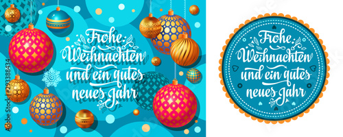 Blue Christmas. Xmas. Frohe Weihnachten.  Christmas in different languages