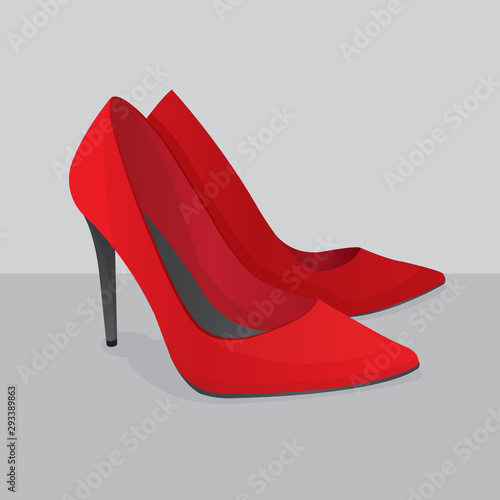 Stiletto vector draw, shoes