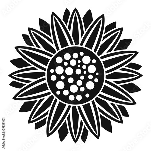 Helianthus plant icon. Simple illustration of helianthus plant vector icon for web design isolated on white background
