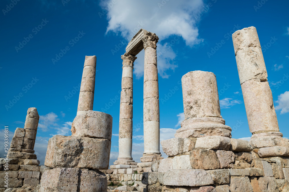 The Temple of Hercules at the citadel, Amman, Jordan