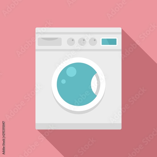 Washing machine icon. Flat illustration of washing machine vector icon for web design