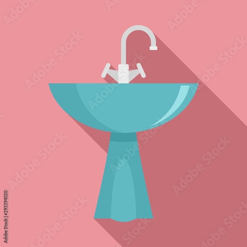 Washbasin icon. Flat illustration of washbasin vector icon for web design