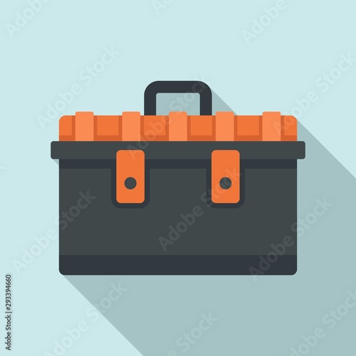 Tool box icon. Flat illustration of tool box vector icon for web design
