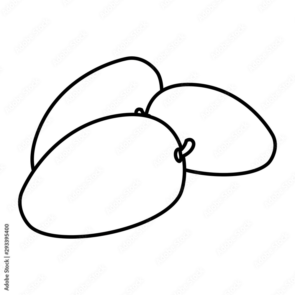 Isolated mangos fruit vector design Isolated mangos fruit vector design