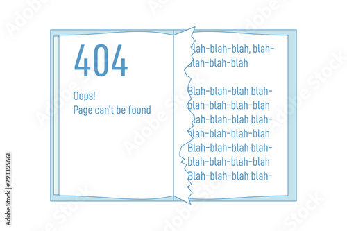 Book or notebook with 404 torn out page