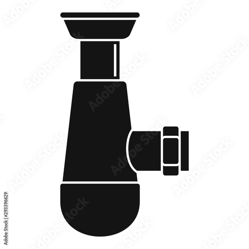 Washbasin pipe icon. Simple illustration of washbasin pipe vector icon for web design isolated on white background