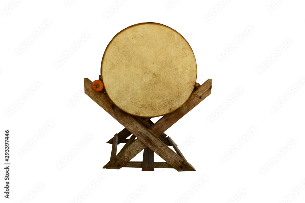 Fototapeta premium the big drum on white background isolated with clipping path